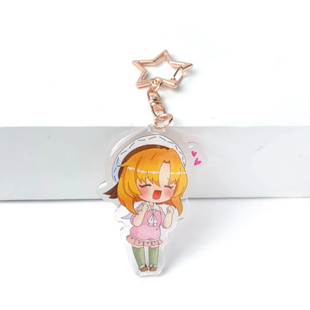 Custom Anime Design Personalized Hologram Acrylic Keychain Double Sided Waterproof Light Promotional Gift