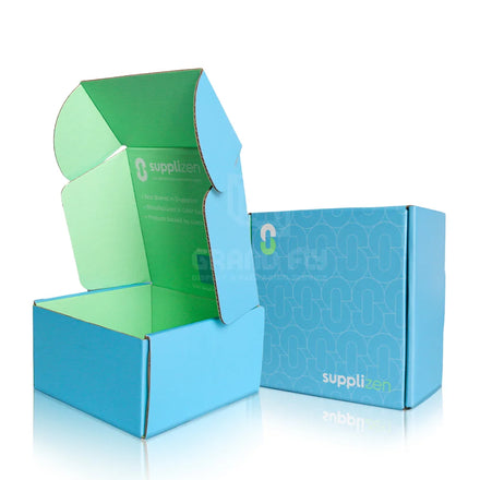 Customized Luxury Embossed Eco Friendly Recycled Material Cosmetic Corrugated Purple Logo Mailer Packaging Box