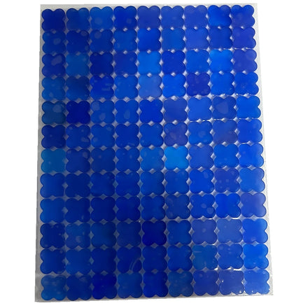 HQ GEMS 13x13x2mm Four Leaf Clover Stone Natural Dark Blue Agate