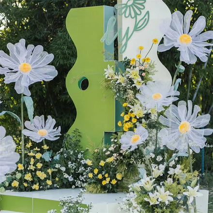 A-1270 Cheap Artificial Paper Flowers Backdrop Giant Paper Silk Flowers Decorations for Wall