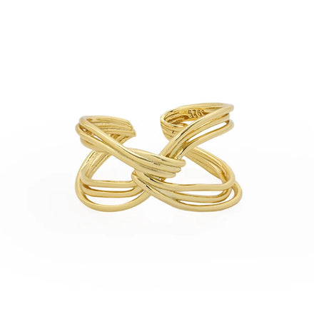Whosale Multi Layers 925 Silver Rings for Women 925 Silver Jewelry Gold Plated Fashion Adjustable Rings Women