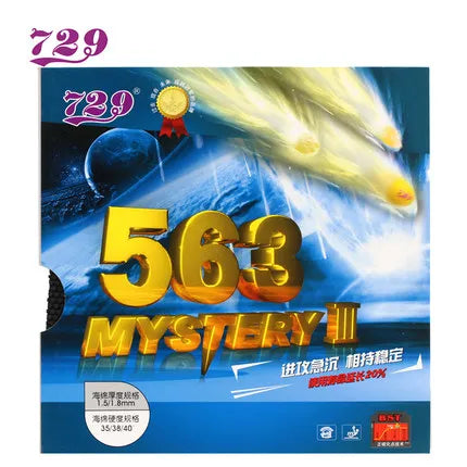 Original RITC Friendship 729 563 MYSTERY III Medium Pimples in Black/Red 35-40 Hardness Table Tennis Rubber with Sponge