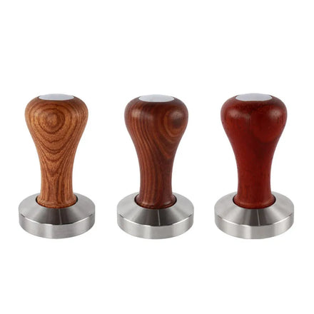 Coffee Tools 304 Stainless Steel Base Wood Handle Coffee Powder Tamper Wood Design Coffee Tamper