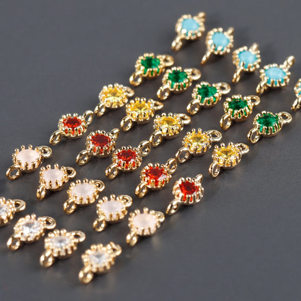 M943 20pcs/Lot 18K Gold Plated Nickel-Free DIY Earrings Jewelry Making Components REACH-Pass Zirconscopper Jewelry Accessories