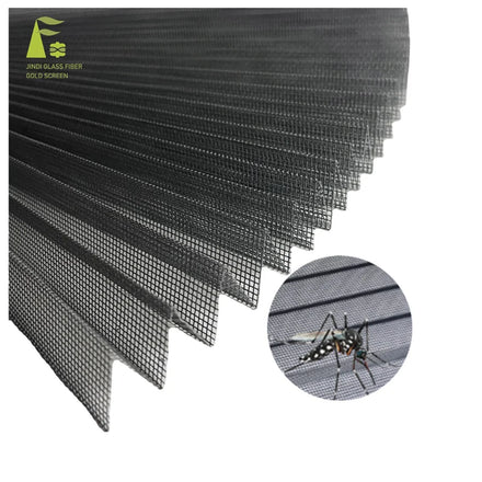 JINDI Modern European Standard 18x16/20x20 Mesh Pleat Mosquito Mesh Folding Fly Screen Fiberglass Insect Screen for Hotel Use
