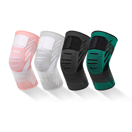 2185# Elastic Knitted Knee Sleeve Breathable Compression Knee Support Anti-slip Knee Protector for Sports Running Gym Workout