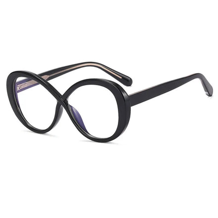 2023 Fashion Classic Retro Eyewear Women Wholesale Luxury TR90 Round Oversized Blue Light Glasses Custom Gafas logo