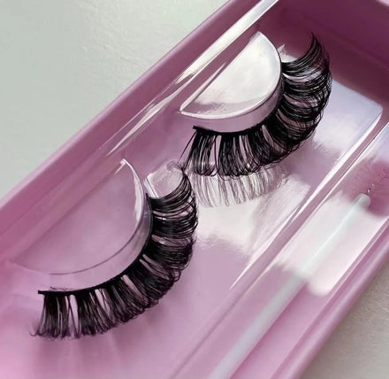Qingdao Natural Long 3d Wholesale D Curl Wink Winged Eyelash Extensions Faux Mink 14mm C D Curl Strip Eyelashes Russian Strip