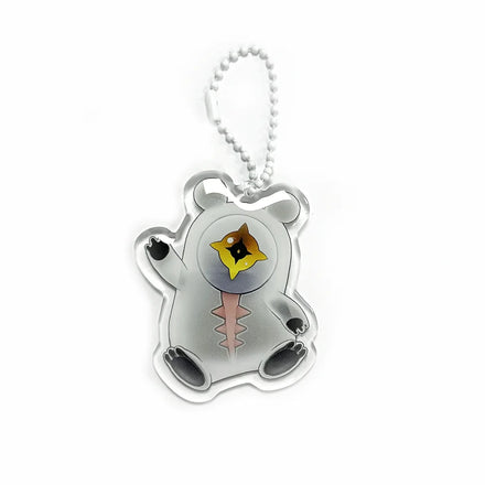 Plastic Printing Clear Epoxy Holographic Custom Acrylic Keychain Charm with Anime Glitter Rainbow