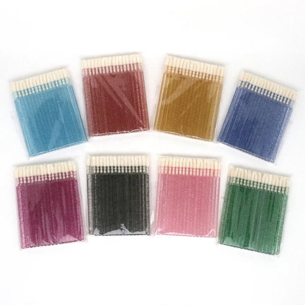 50pcs/set Glitter Crystal Rod Lip Scrub Brush Lipstick Lip Gloss Wand Applicator Make up Tool Beauty Disposable Lip Brushes