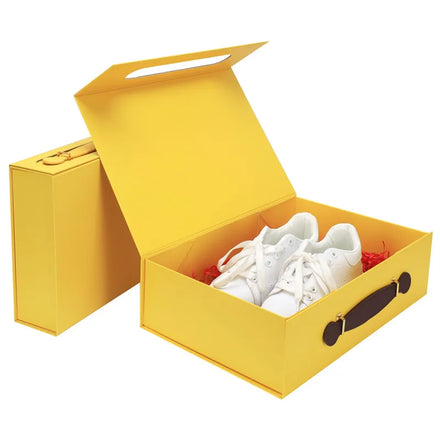 Wholesale Rigid Paper Handmade Magnetic Foldable Premium Gift Box Custom Luxury Shoe Box Packaging