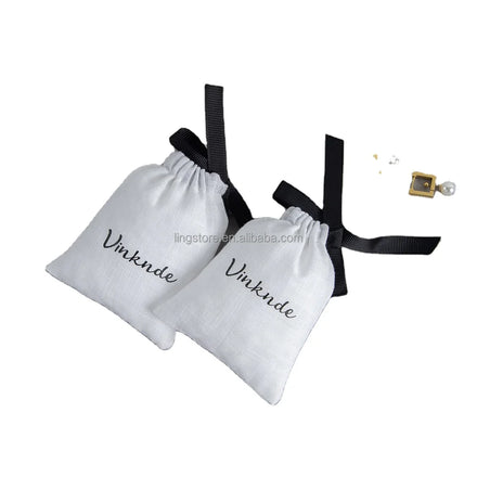 8x10cm Promotional Cotton Drawstring Gift Pouch Luxury High End Perfume Facemask Packaging Cosmetic Bag Pocket Para Joyas