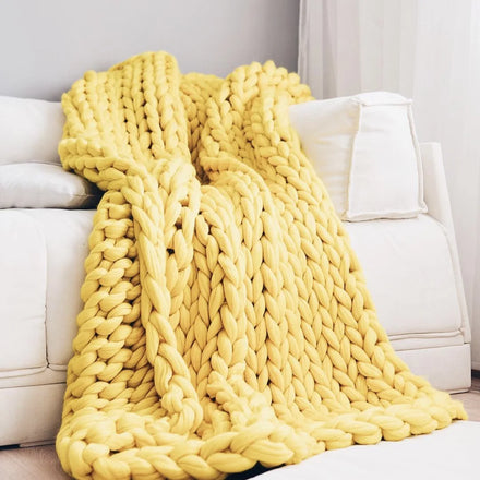 Best-selling Nordic Coarse Wool Hand Knitted Blanket Sofa Cover Blanket