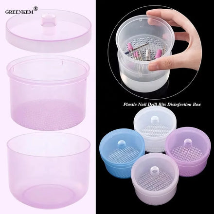 Nail Art Tool Nail Polishing Head Disinfection Box Plastic Nail Clean Sterilizer Box