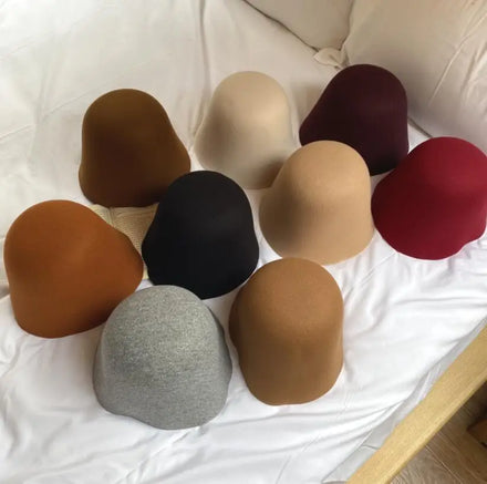 New Fashion Streetwear Retro Unisex Spring Autumn Warm Top Wool Felts Adjustable Bucket Hats Fishing Sunproof Vintage Caramel