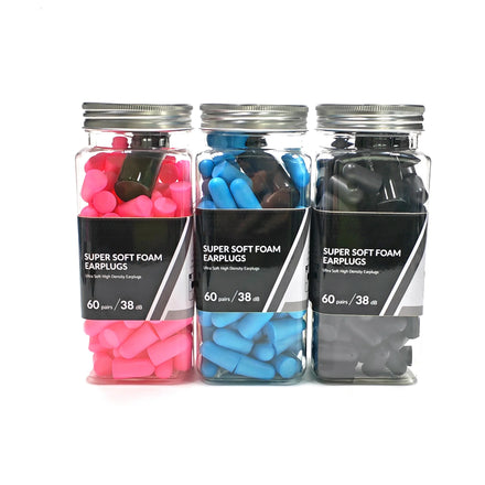 Wholesale Disposable Custom Soft PU Foam Earplugs 20 Pairs Foldable Noise Reduction 38dB SNR for Sleep & Airplane Travel