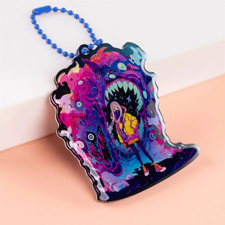 Custom Anime Characters Double Sided Printing Anime Transparent Acrylic Keychain