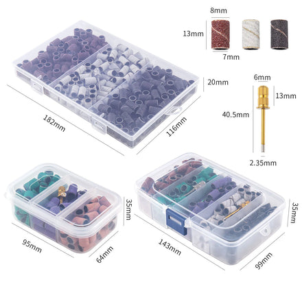 250pcs/box Manicure Tools E-file Drill Head 80 120 180 240 Pink White Zebra Sanding Bands for Nail Drill Bits