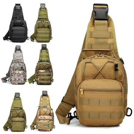 Tactical Messenger Crossbody Bag Oxford Nylon Chest Bag Single Shoulder Molle Pouch Sling Pouches Unisex Fashion Portable