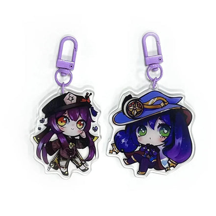 Wholesale Custom Cartoon Charm Clear Printed Acrylic Anime Keychain