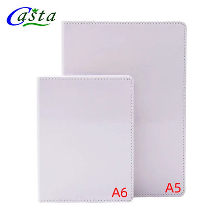 Sublimation Double Side A6 Mini Notebook Journal White PU Cover for Sublimation Custom Logo Leather Notebook