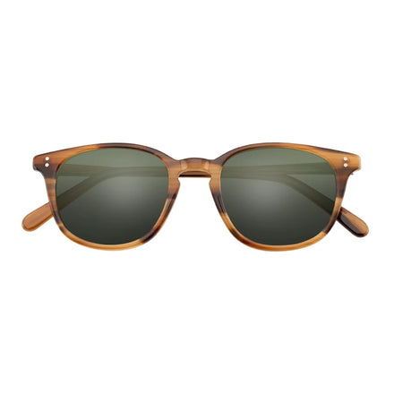 Italian Custom Logo Handmade Retro Round Mazzucchelli Acetate TAC Lenses Brown/Clear Frame Polarized Sunglasses