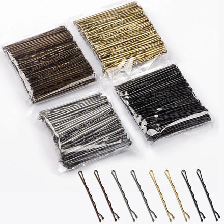 1000Pcs 4 Colors 5cm Hair Clip Women Hairpins Barrette Curly Wavy Grips Hairstyle Bobby Pins Styling Hair Accessories