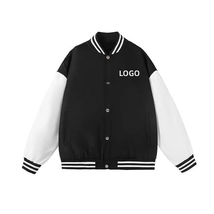 ODM/OEM Custom Embroidery Leather Sleeve Baseball Letter Man Jacket for Men