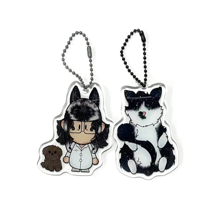 Wholesale Anime Custom Acrylic Keychain Printing Holographic Epoxy Charm Gifts