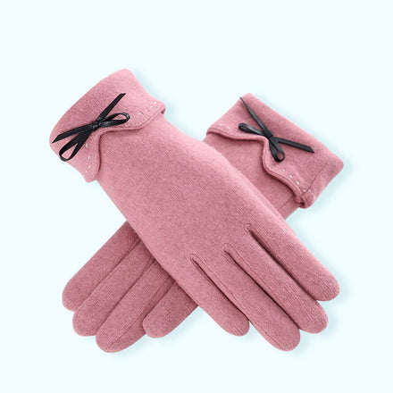 Fashion Fancy Warm Bike Riding Touchscreen Thermal Winter Wool Women Gloves