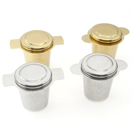 Golden Wholesale Stainless Steel Tea Tool Eco-Friendly Fine Mesh Infuser with Hand Use Home Use Food Grade Metal Filter Tea Leaf