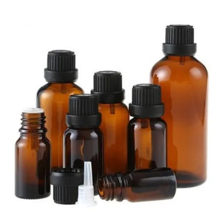 100ml Empty Amber Glass Screw Cap Leak Proof Luxury Modern Dropper Drip Serum Diffuser Bottle Screen Printing for Essential Oil
