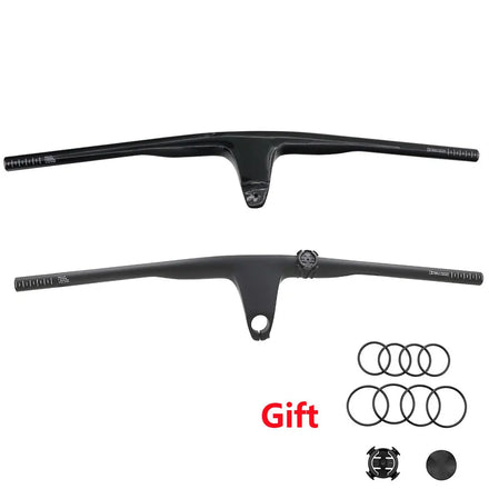 T700 Carbon MTB Bicycle Integrated Handlebar Riser-17Degree Unit 680/700/720/740 mm Titanium Screw for MTB XC Cross
