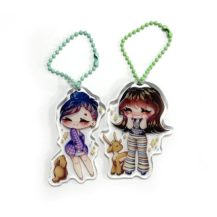 Acrylic Charm Custom Printed Acrylic Keychain Homemade Clear Epoxy Acrylic Keychain Charm
