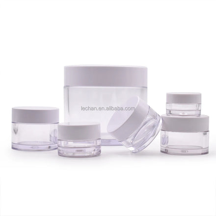 Ready to Stock Thick Bottom Acrylic Jar Transparent Empty Cosmetic Cream Petg Jar 5g