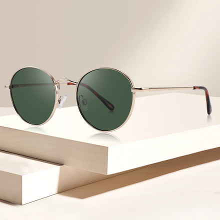 2023 Fashion Sunglasses Chain Classic Round Trendy Luxury Metal Sunglasses for Woman