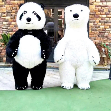 Inflatable Panda and Polar Bear Mascot Costume Party Adult Animal Costume for Sale Handmade Customized Logo