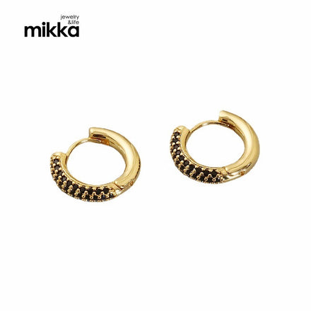 18K Gold Plated CZ Hoop Earrings Bling Stylish Butterfly Stud Earring Set Jewelry for Women