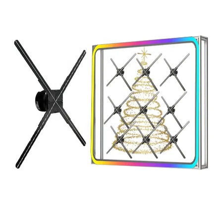 Fashion Outdoor 3D Advertising Displayer Hologram Fan Holographic LED Projector Splicing 3*3 1080P Digital Signage