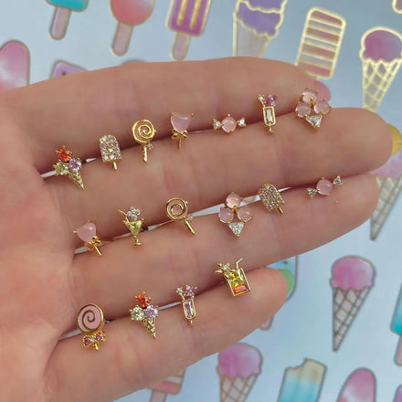Fashion Design Tiny Stud Chic Alloy Copper Rhinestone Crystal Stud Earring Jewelry Earring Accessories Girls and Women
