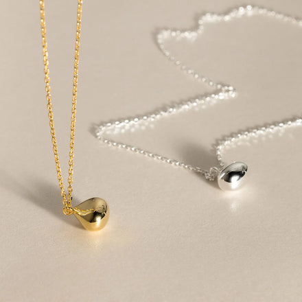 925 Sterling Silver Heart Pendant Fine Jewelry Necklace Luxury 18K Gold Plated Necklace Round Bead Necklaces for Women Wholesale