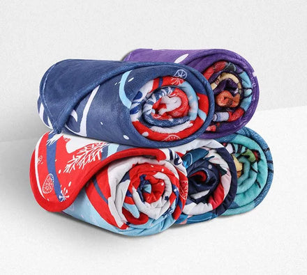 Wholesale Custom Winter Printed Breathable Polar Flannel Blanket Logo Embroidery Portable Soft Warm Hotel Throw Blankets