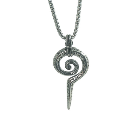 Vintage Snake Scepter Necklace Personality Totem Man Amulet Pendant