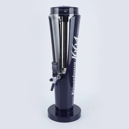 Hot Sale 2L Large Plastic Stainless Steel Ice Tube Bar Beer Dispenser Custom Designed Tabletop LED 3L Beer Tower Beer Kegs