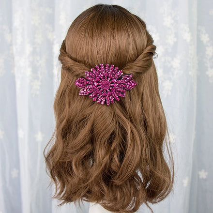 HX-170 Luxury Vintage Rhinestone Flower Hair Clips for Women & Girls-Party Hair Decoration Jewelry