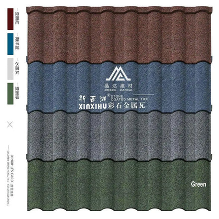 Quality Stone Chip Coated Metal Roofing Tile Supplier in Zhejiang Offering Black Red Blue Colors to Thailand Philippines India