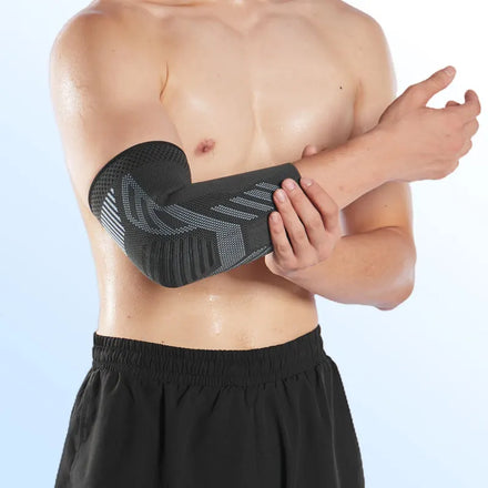 Factory Direct Supply Elastic Fabric Anti-slip Knitted Elbow Brace Compression Sleeve for Tendonitis Pain Relief