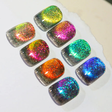 Custom Logo 8 Colors 8ml Magnetic Soak Off Uv Led Dream Quicksand Cat Eye Gel Nail Polish
