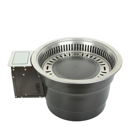 Popular Korean Barbecue Restaurant Commercial Energy Saving Multi-function Smokeless Embedded Electric BBQ Grill With Purifier