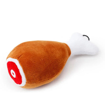 Soft Durable Eco-Friendly Luxury Cartoon Plush Chicken Legs Drumstick Dog Chew Toys